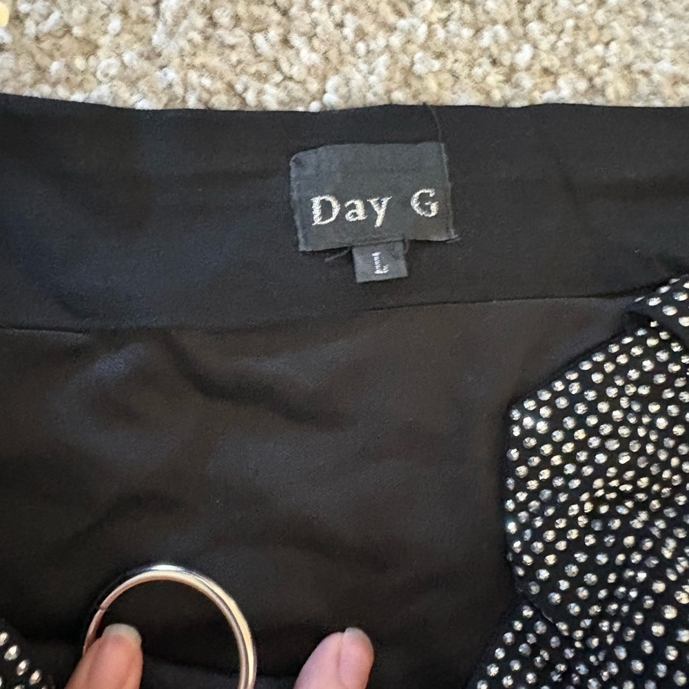 Black Rhinestone  Skirt - Picture 3 of 4